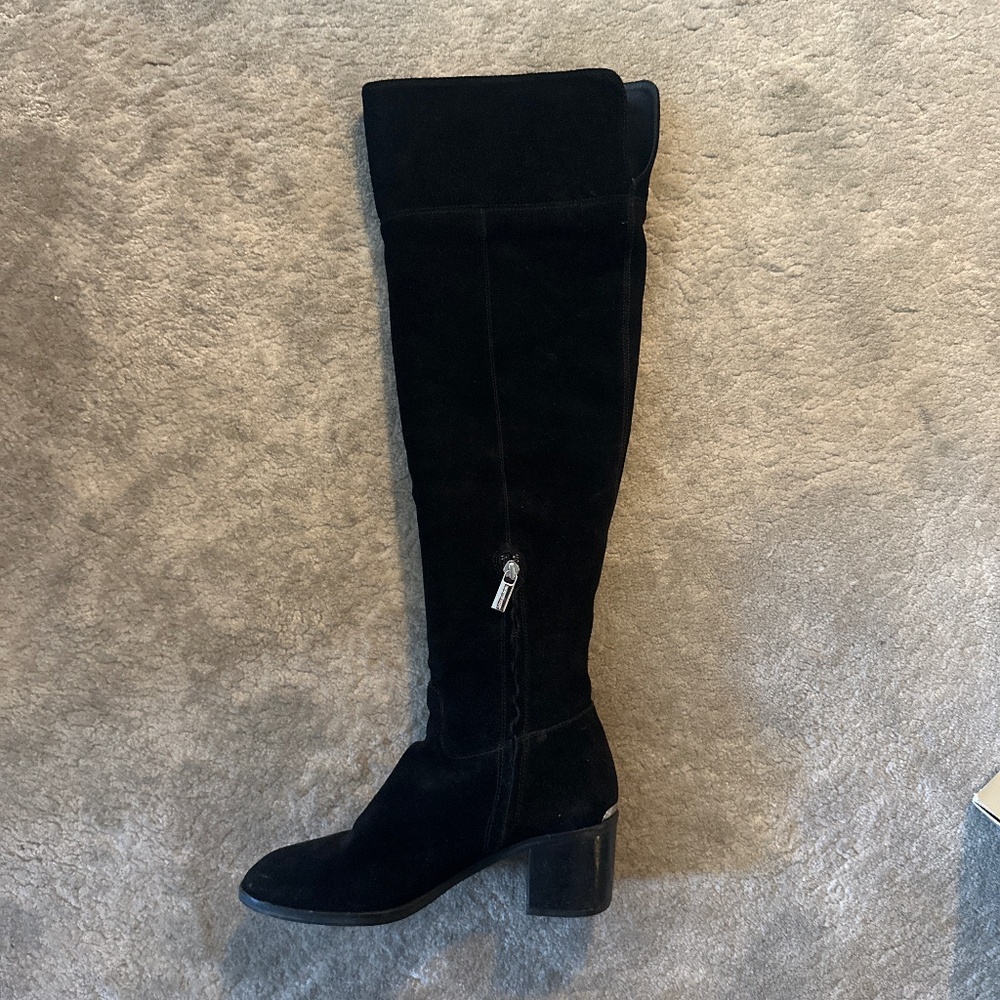 MICHAEL Michael Kors Black Suede Riding Boots